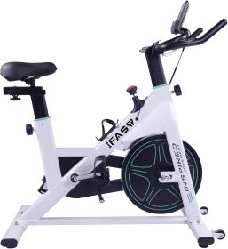 Stationary Bikes for Home Spin Indoor Exercise Bike with LCD Monitor and Comfortable Seat Cushion for Home Gym Cardio Fitness Training