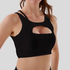 Hollow Sports Bra (Option: Black-S)