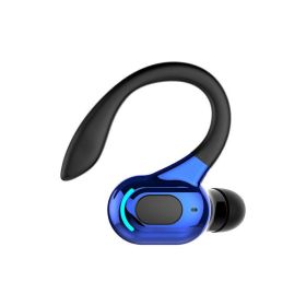 New Bluetooth 5.1 Headset Wireless Earbuds Earphones Stereo Headphones Ear Hook (Colors: Blue)