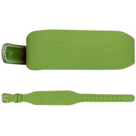 M Size Weight Lifting Belt, Leather Weight Lifting Belt with 4 inch Padded Lumbar Support Belt for Weightlifting Deadlift, Cross Training (Color: as picture)