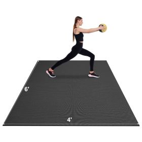 VEVOR Exercise Mat, Non Slip High Density Premium Yoga Mat, Exercise Yoga Mat for Men & Women, Fitness & Exercise Mat with Bag & Carry Strap (Width: 4 ft, Length: 6 ft)